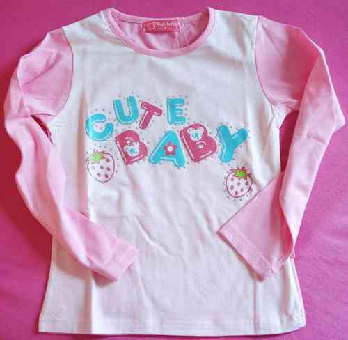 Rosa LA Shirt Cute Baby Glitzer Gr. 8 NEU